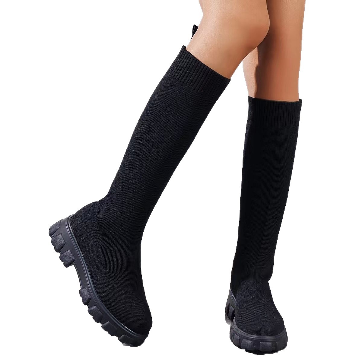 Round Toe Platform Boots