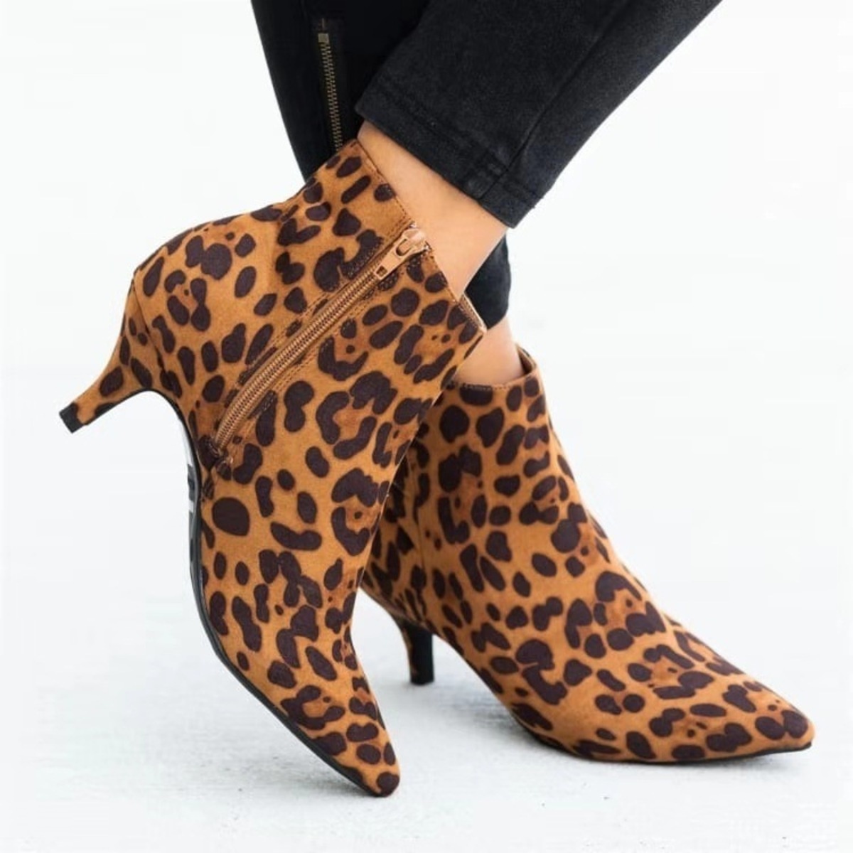 Point Toe Kitten Heels Boots