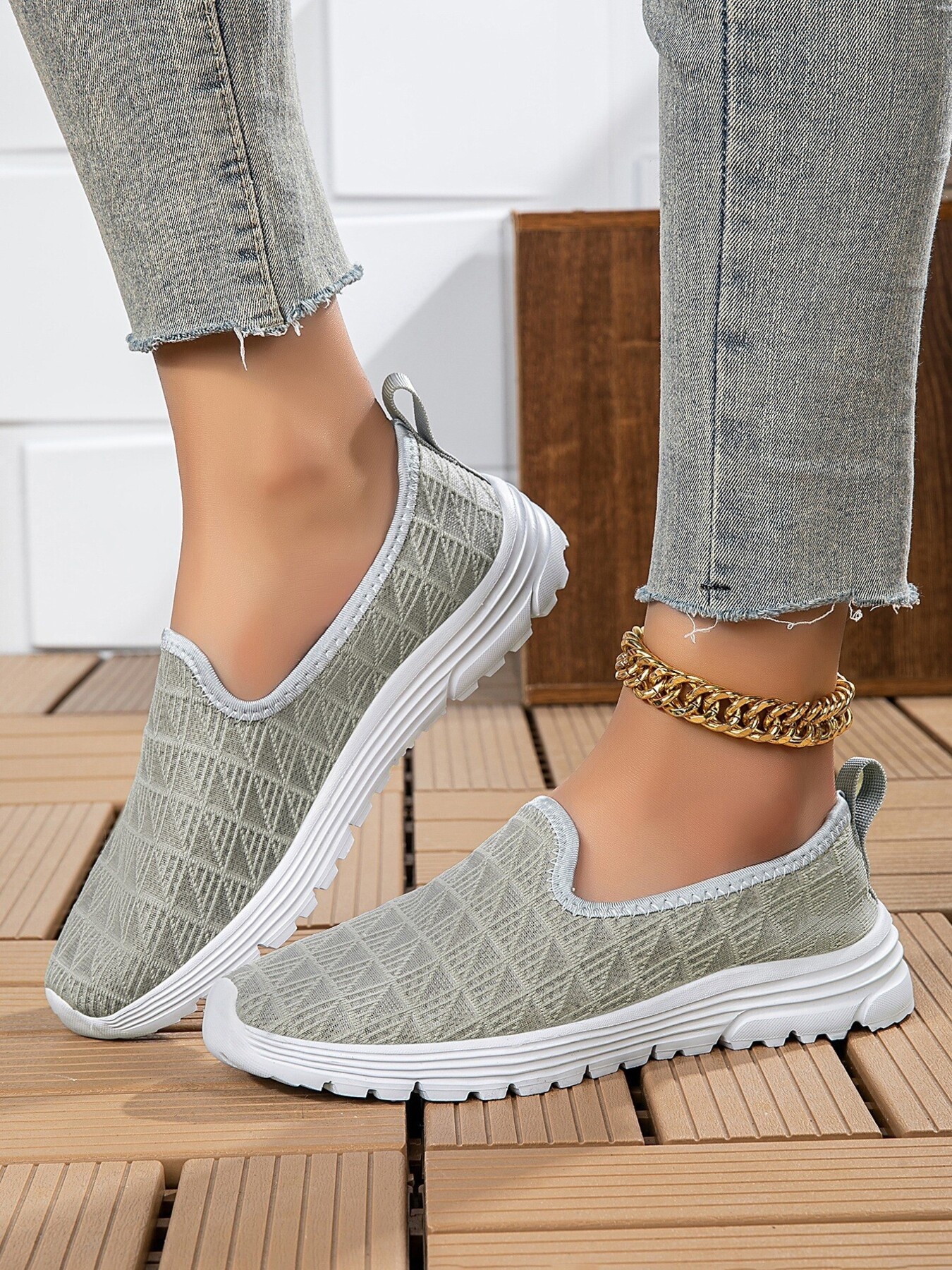 Breathable Mesh Slip-On Sneakers