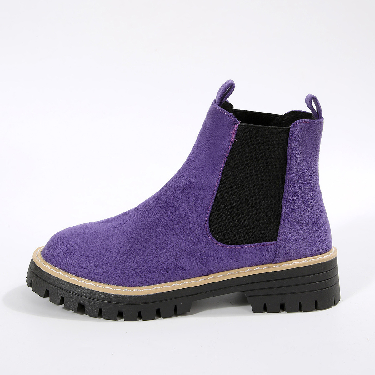 Round Toe Block Heels Boots