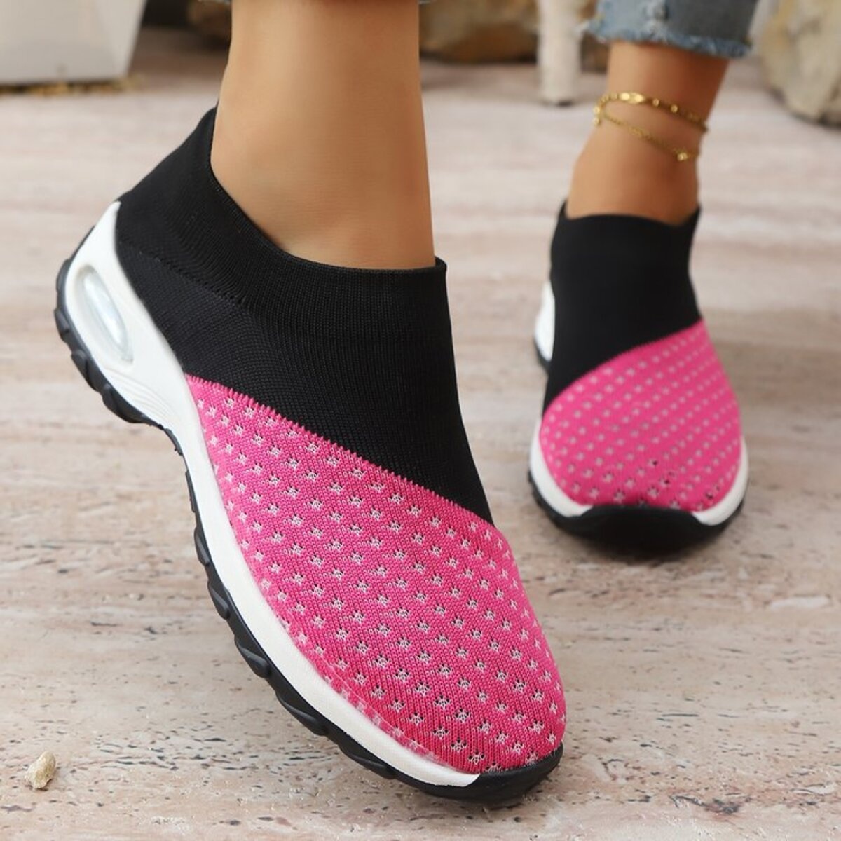 Color Block Mesh Athletic