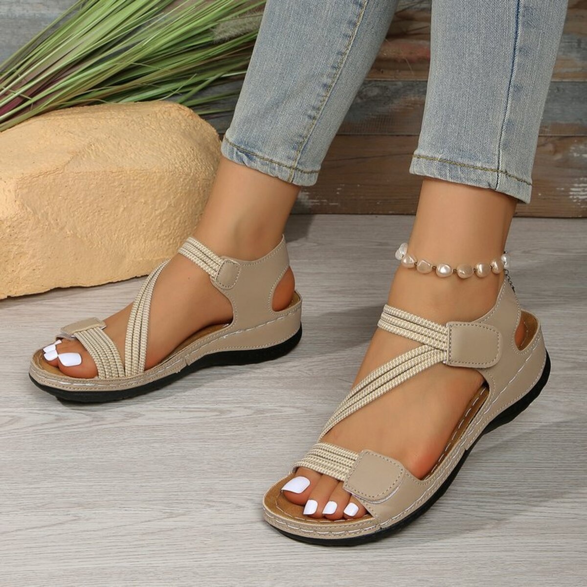 Open Toe Wedge Sandals