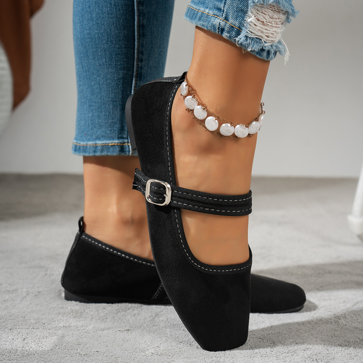 Square Toe Slip-Ons