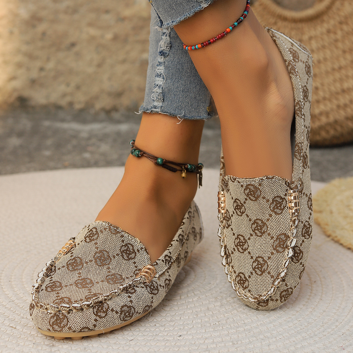 Round Toe Slip-Ons