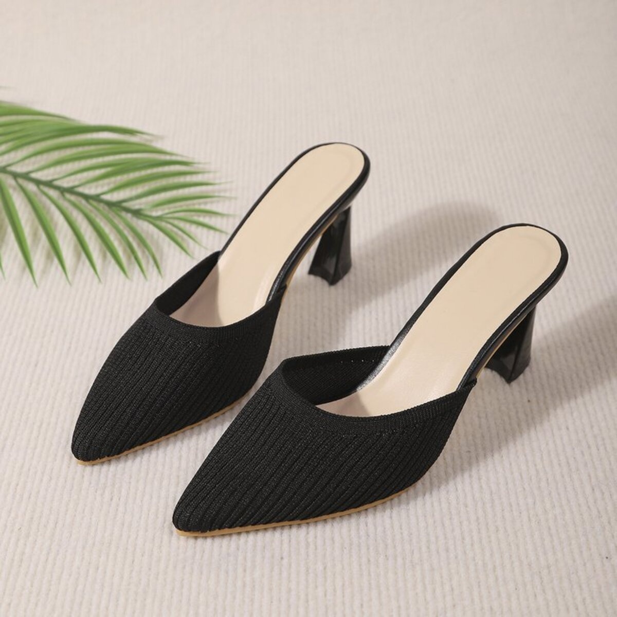 Point Toe Flare Heels Sandals