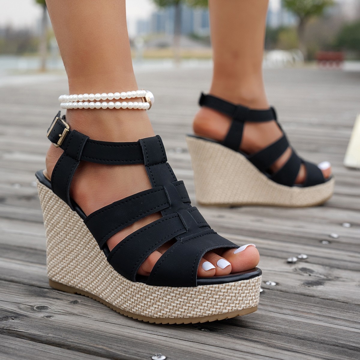 Open Toe Wedge Sandals