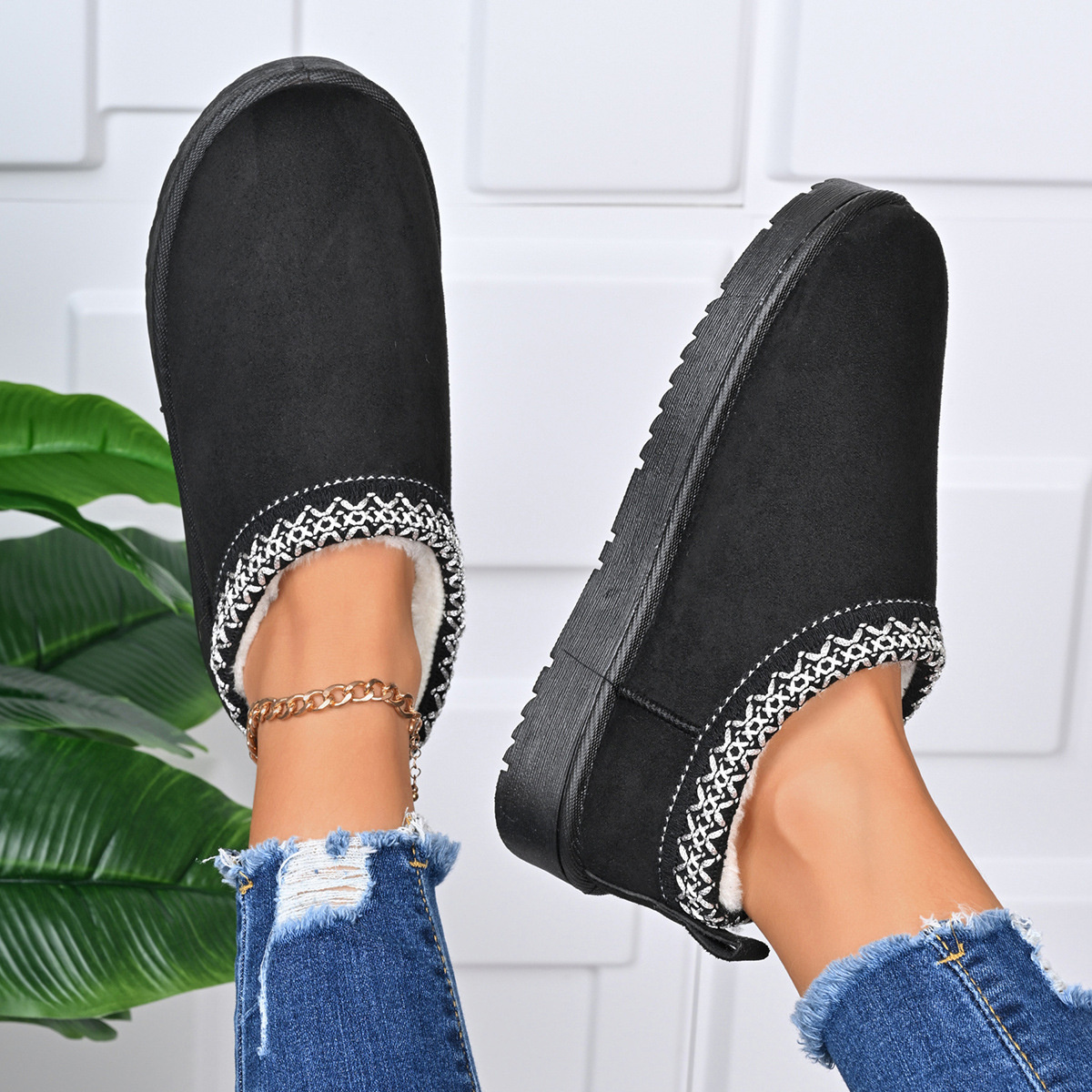 Round Toe Platform Ankle Boots