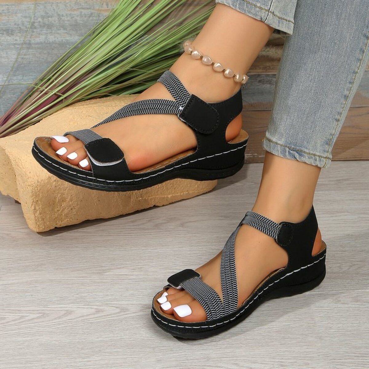 Open Toe Wedge Sandals