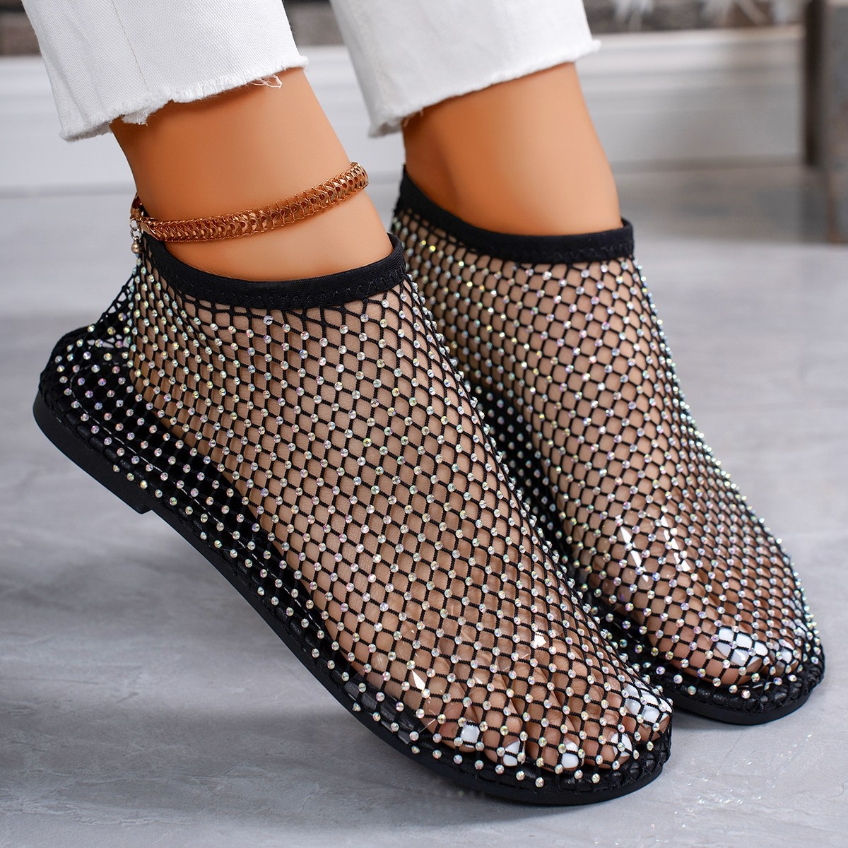 Rhinestone Hollow Out Sandals