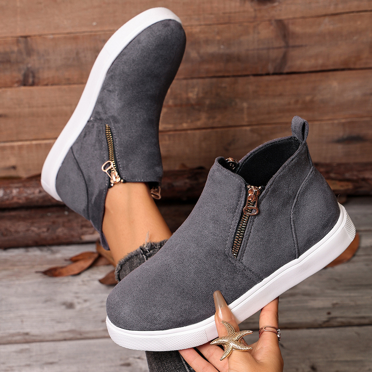 Round Toe Ankle Boots