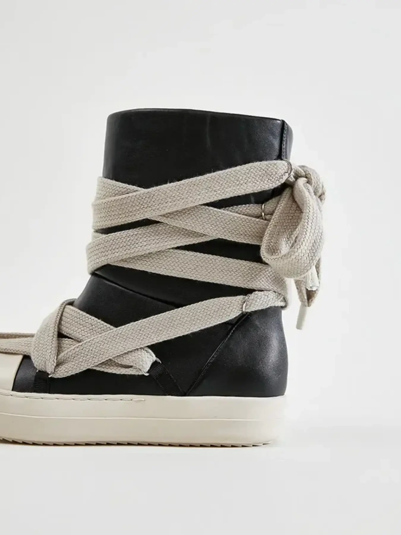 Lace-Up Round Neck Sneaker Boots