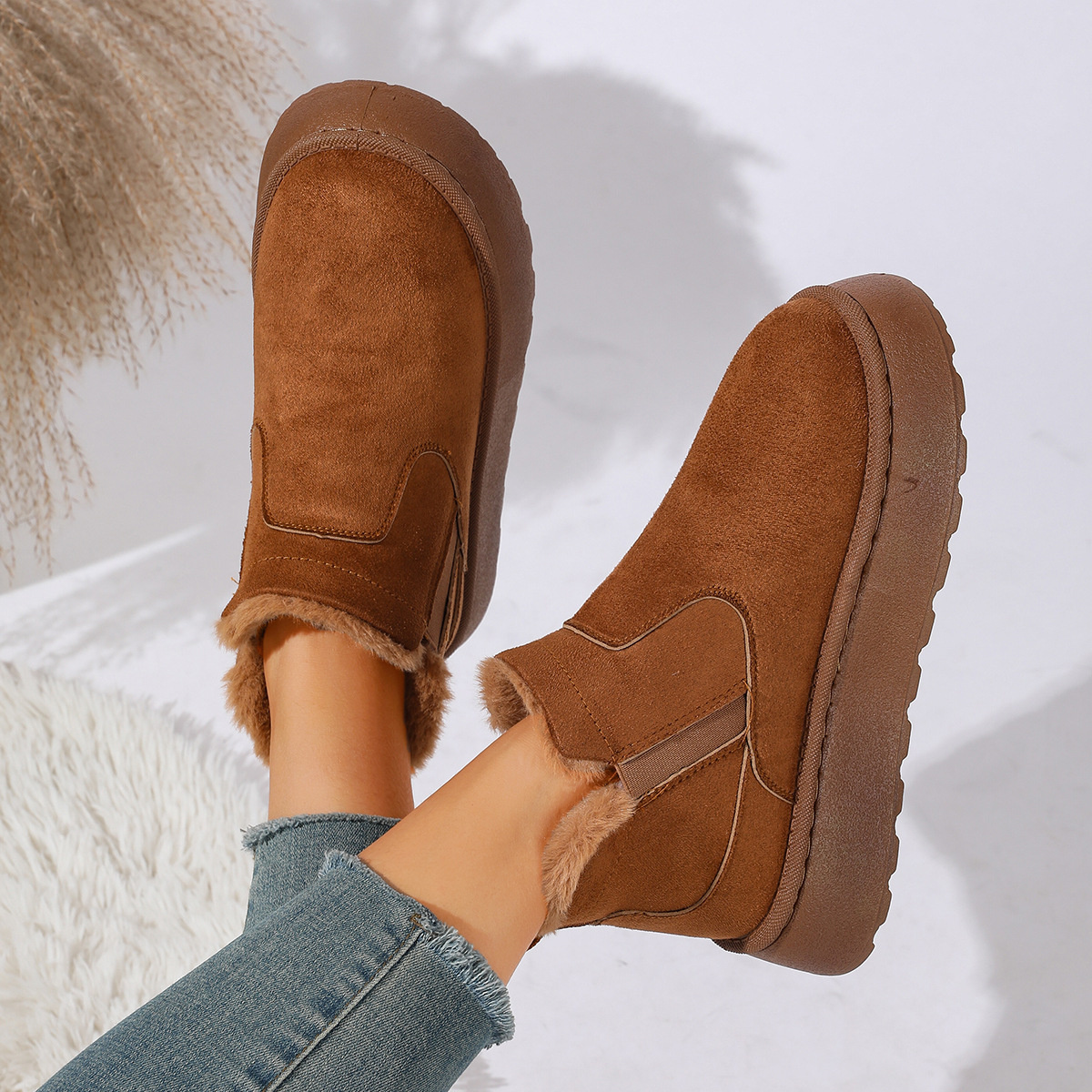 Round Toe Platform Boots