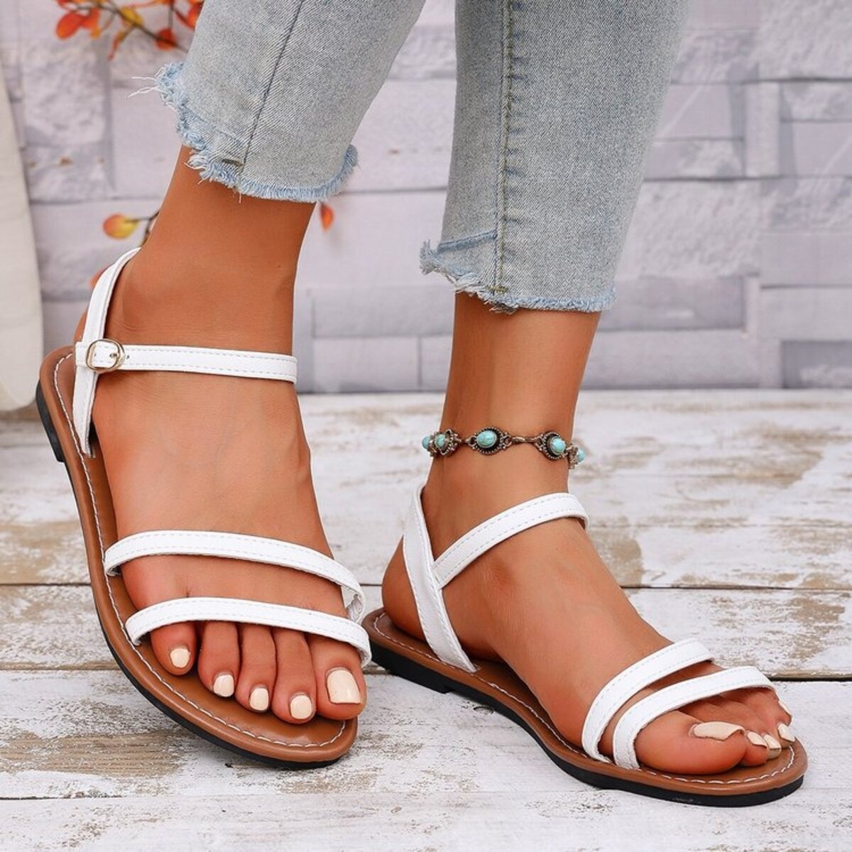 Open Toe Flats Sandals