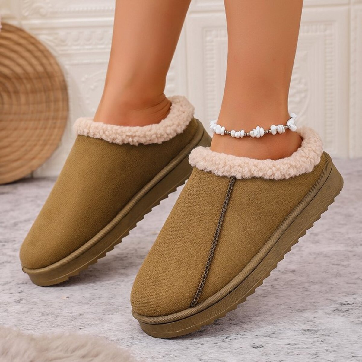 Cozy Plush Lined Clog Slippers