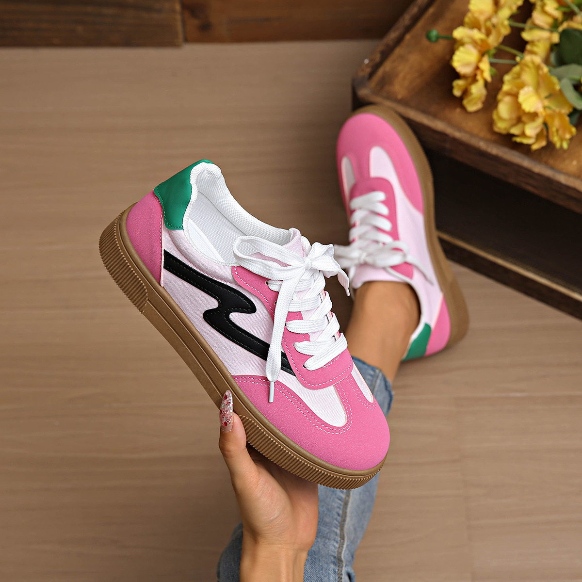 Lace Up Platform Sneakers