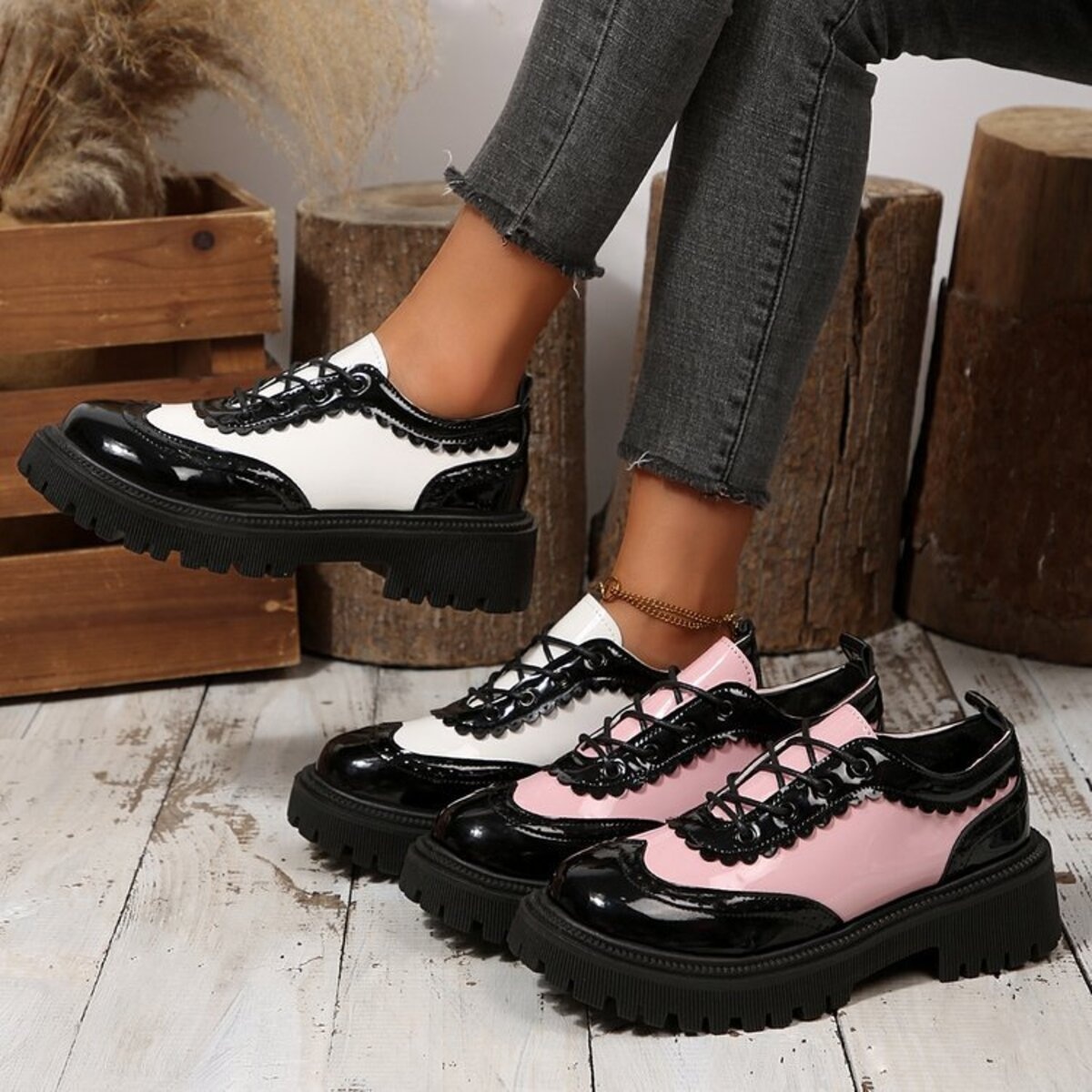 Round Toe Platform Loafers