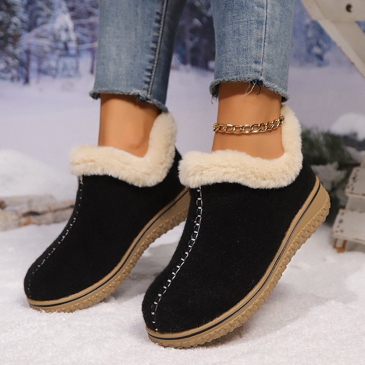 Round Toe Ankle Boots
