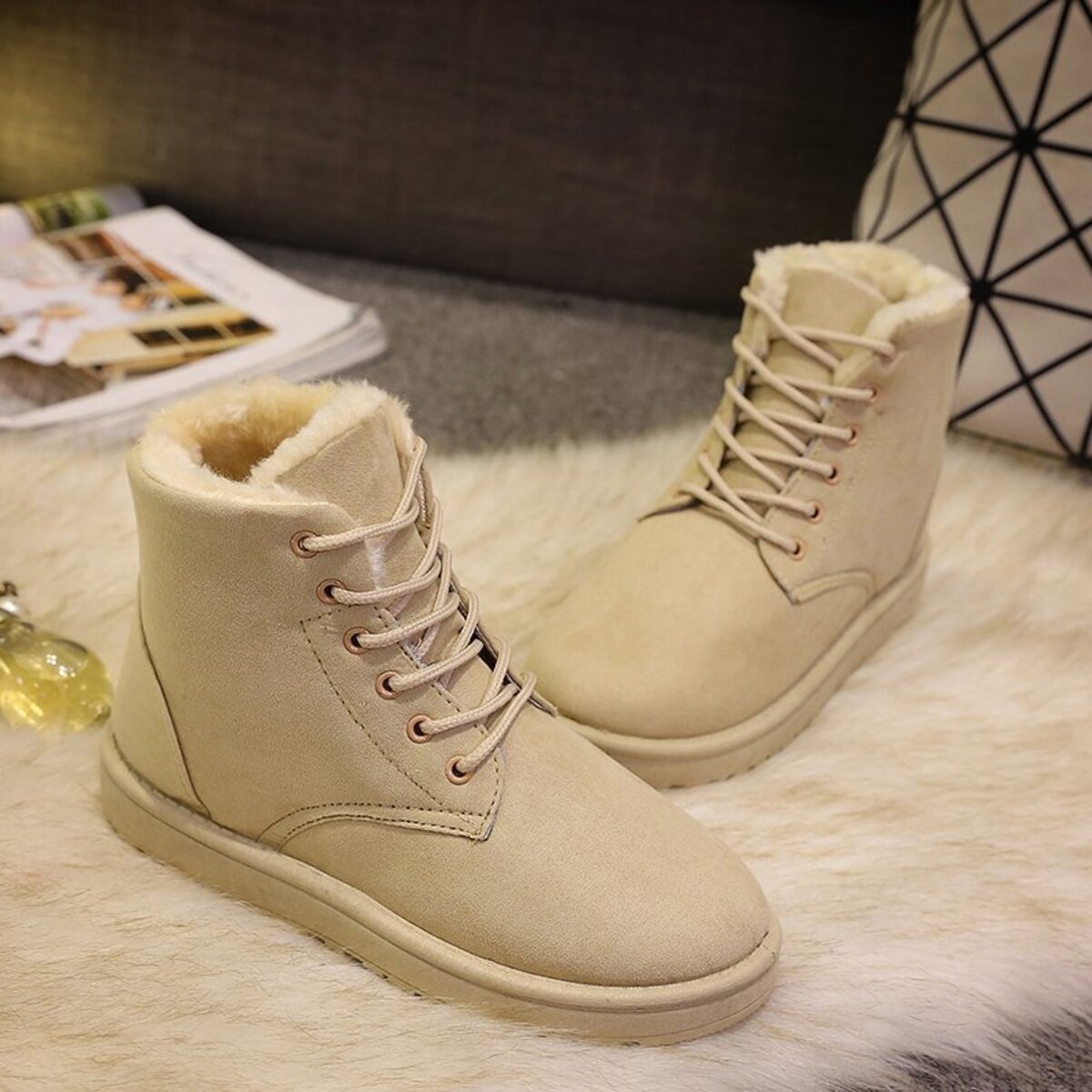 Lace-Up Ankle Boots
