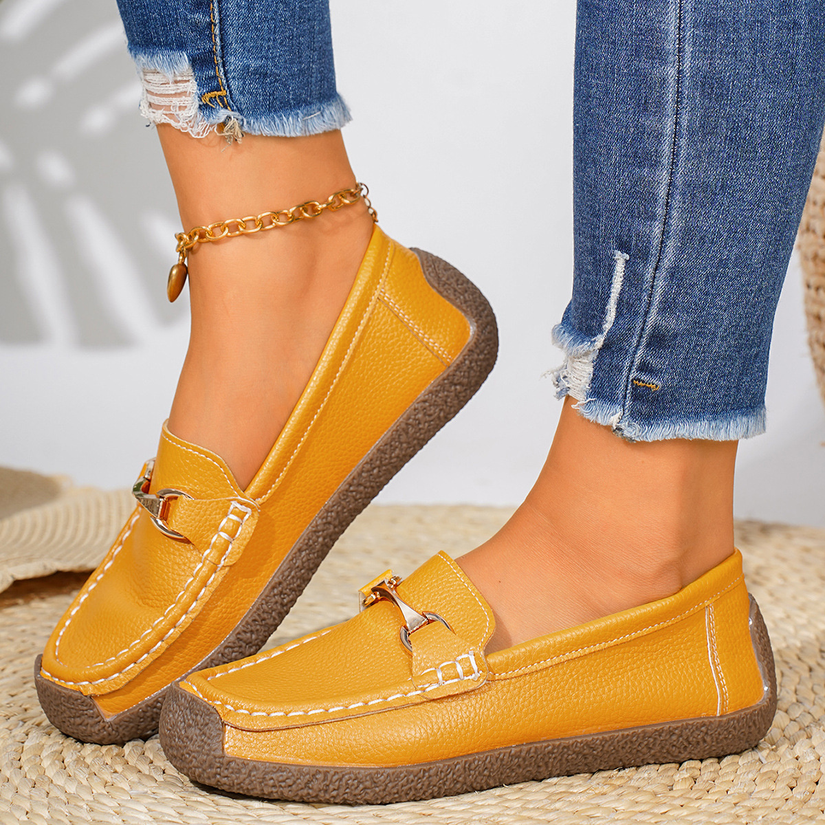 Round Toe Slip-Ons