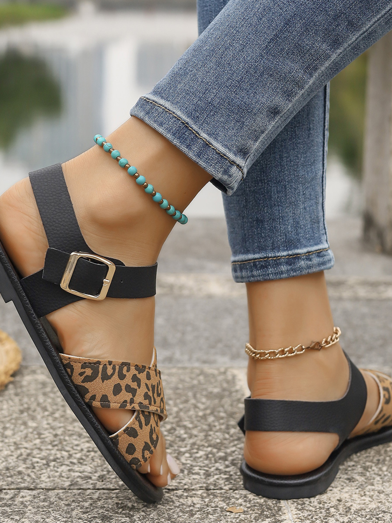 Crisscross Ankle Strap Sandals