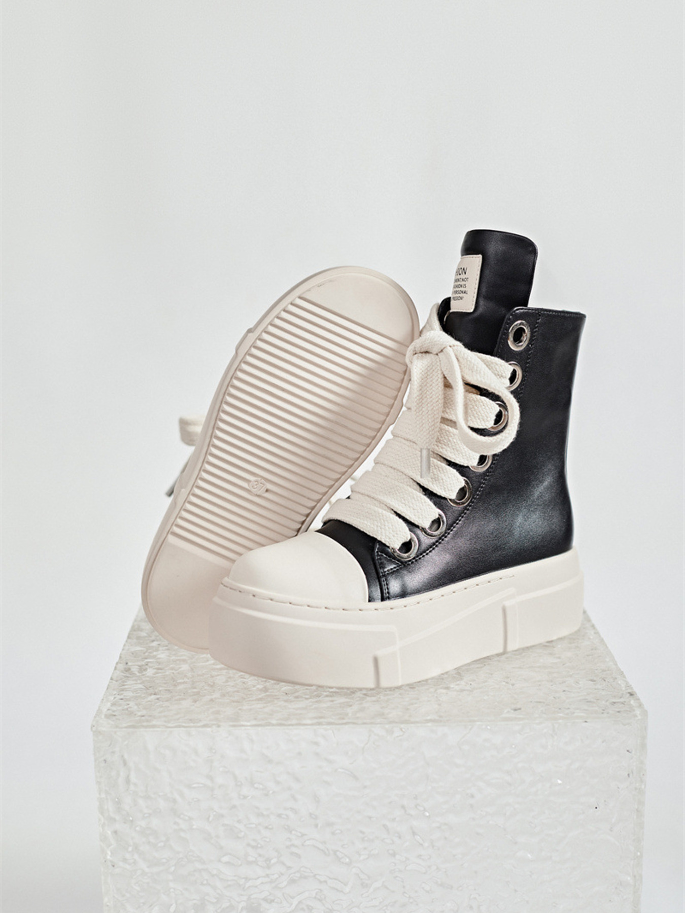 Platform Lace Up Contrast Sneakers