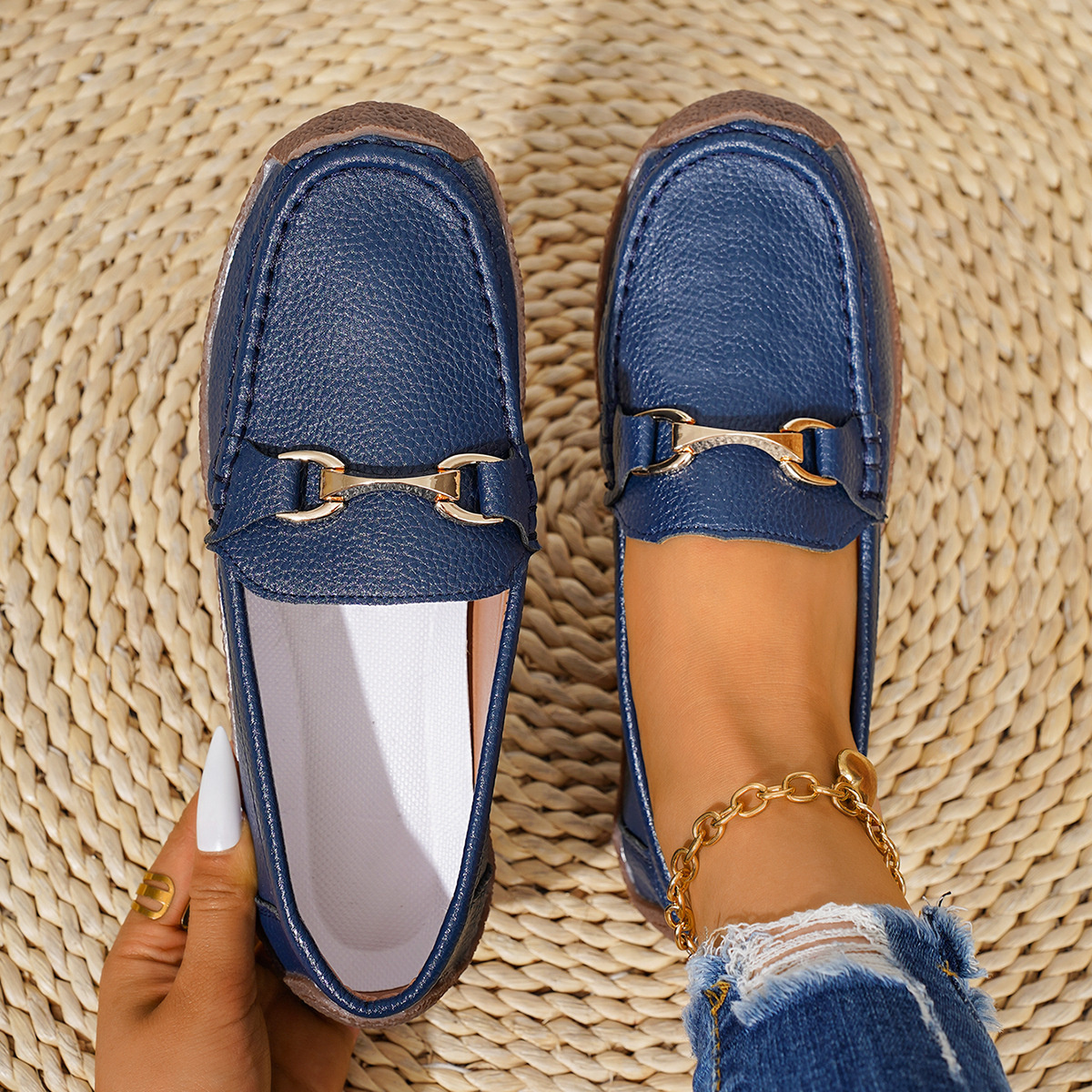Round Toe Slip-Ons