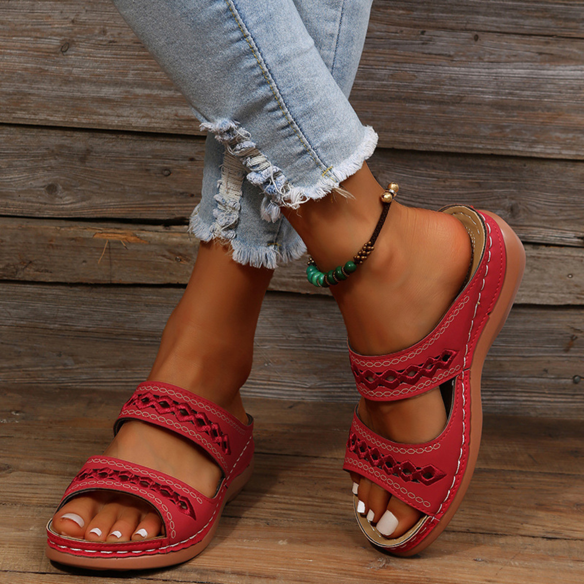 Open Toe Wedge Sandals