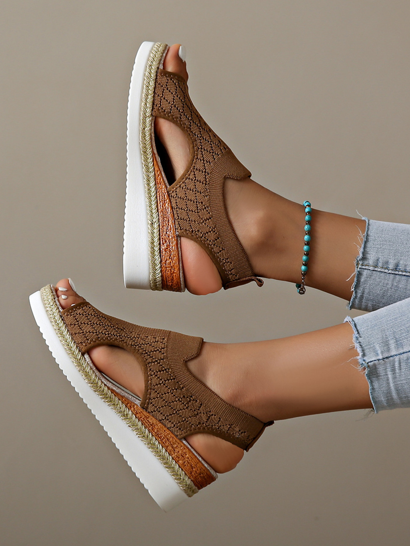 Open Toe Platform Wedge Sandals