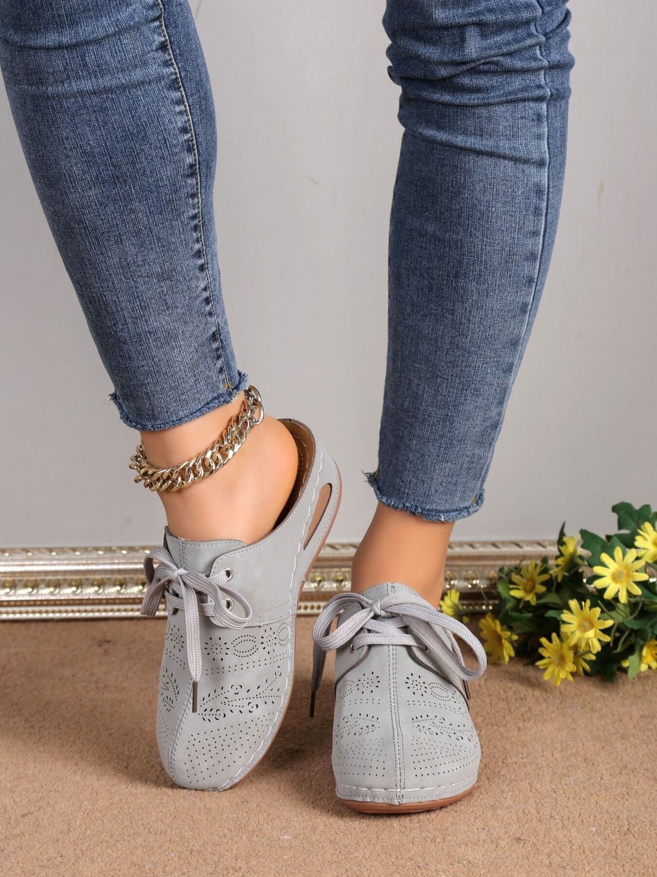 Breathable Lace-Up Slip-Ons