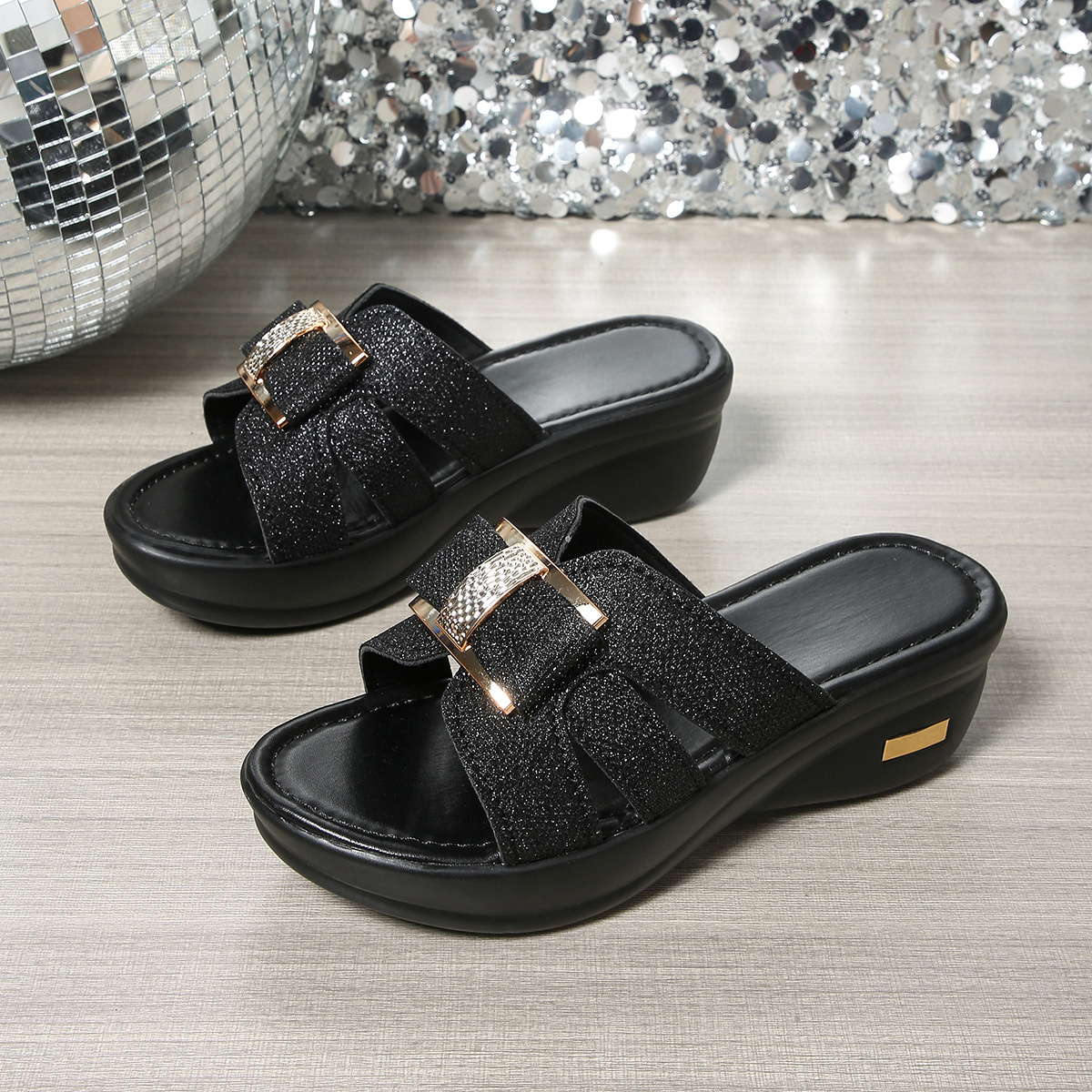 Open Toe Platform Wedge Sandals
