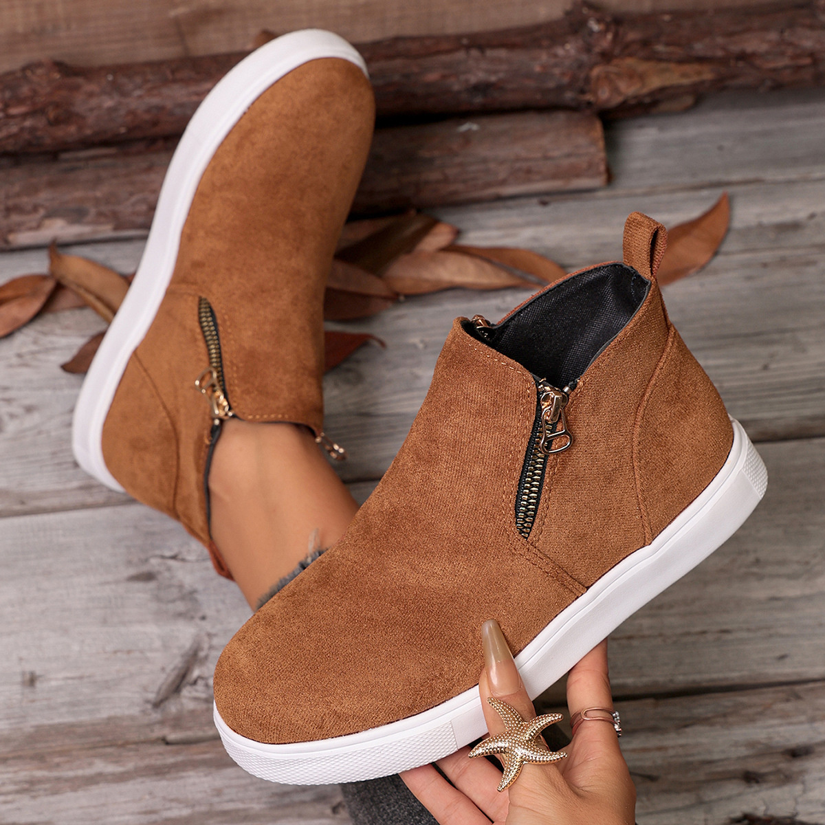 Round Toe Ankle Boots