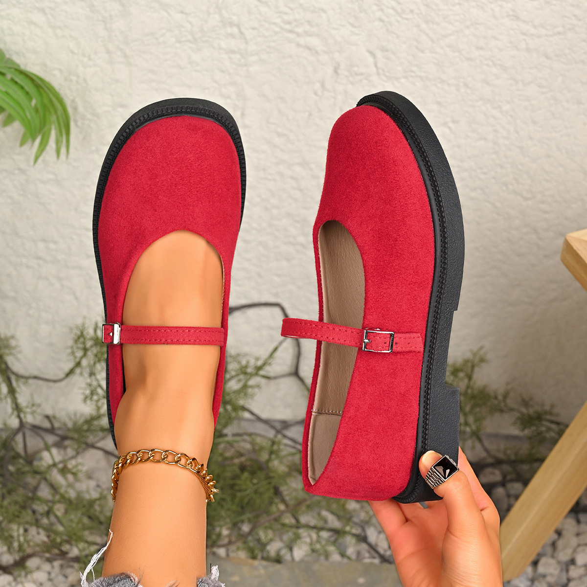 Round Toe Slip-Ons
