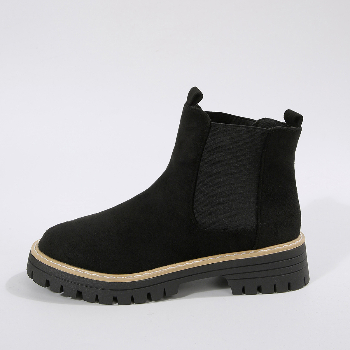 Round Toe Block Heels Boots