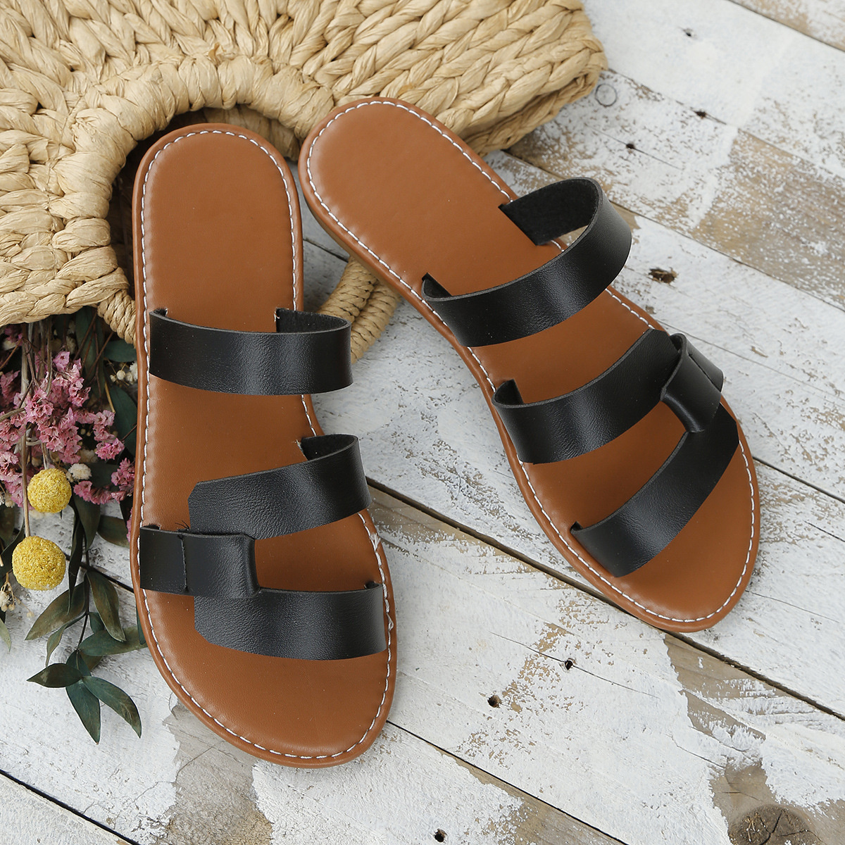 Open Toe Flats Sandals