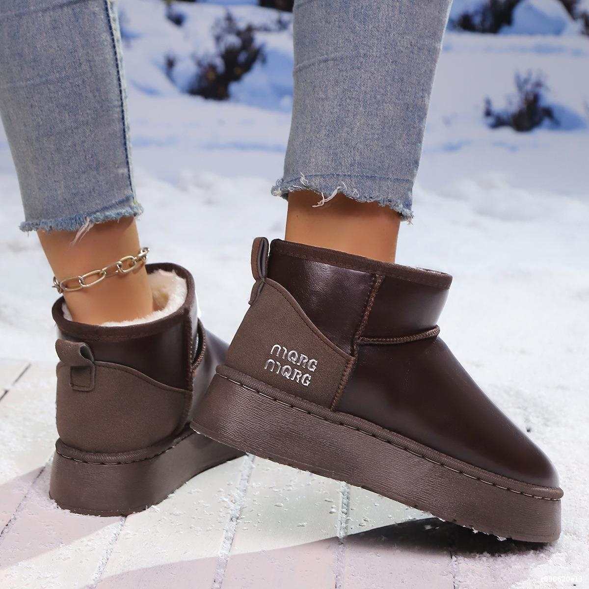 Faux-Fur Platform Ankle Boots