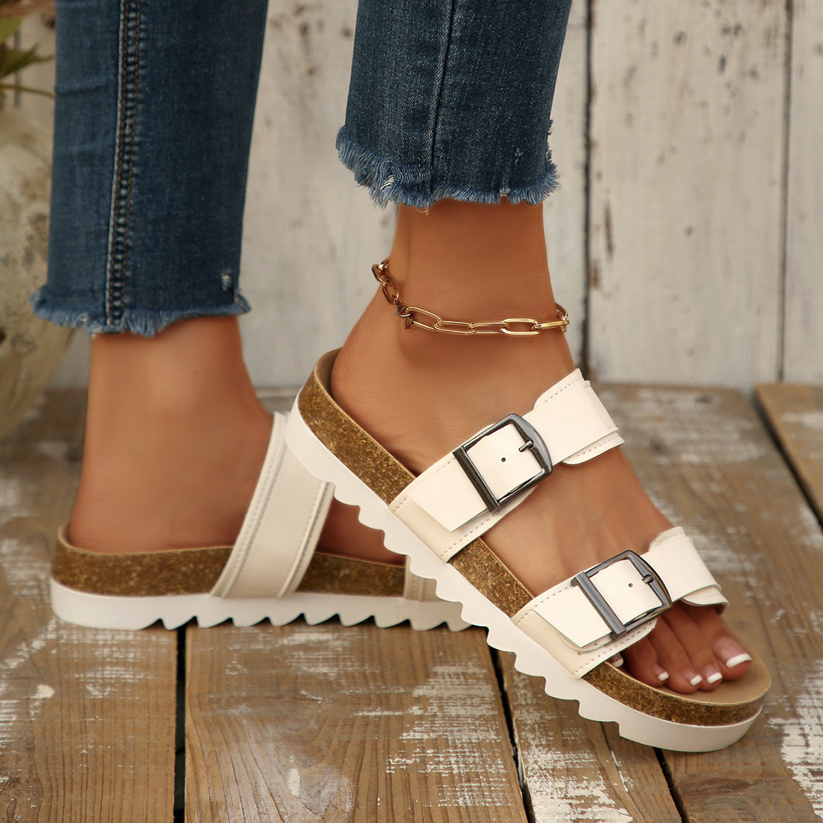 Open Toe Flats Sandals