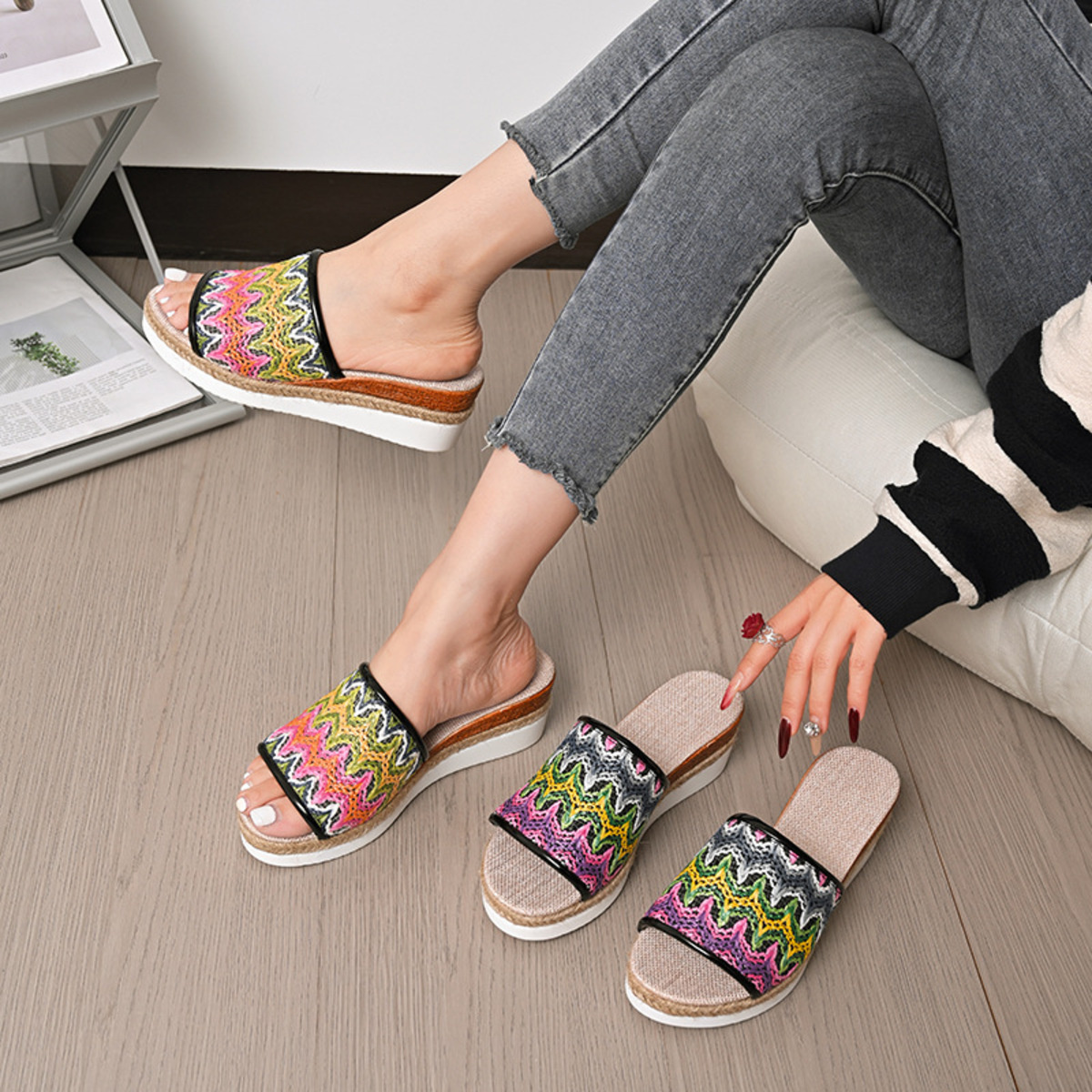 Open Toe Wedge Sandals
