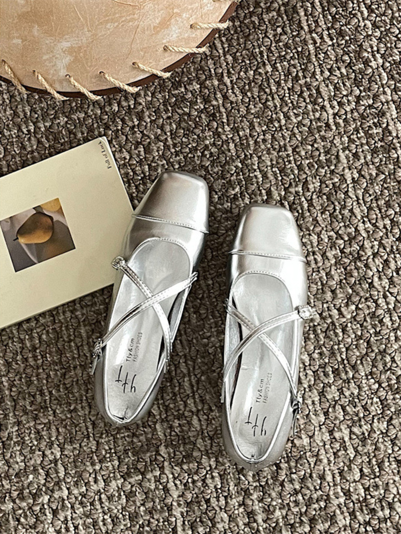 Crisscross Buckle Square Toe Mary Jane Loafers