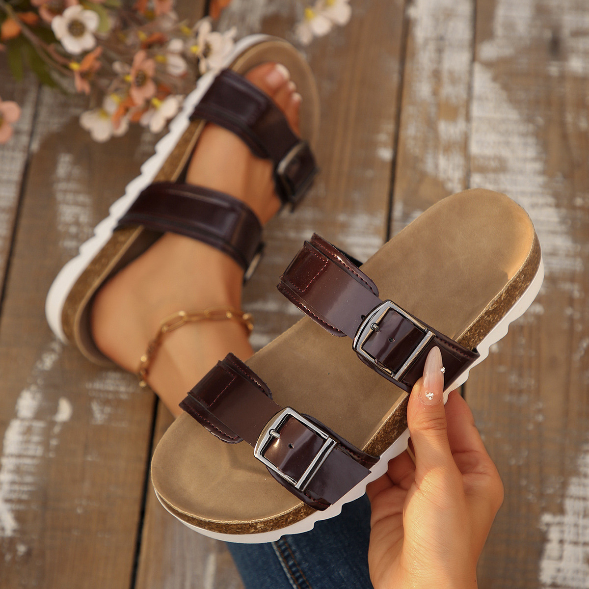Open Toe Flats Sandals
