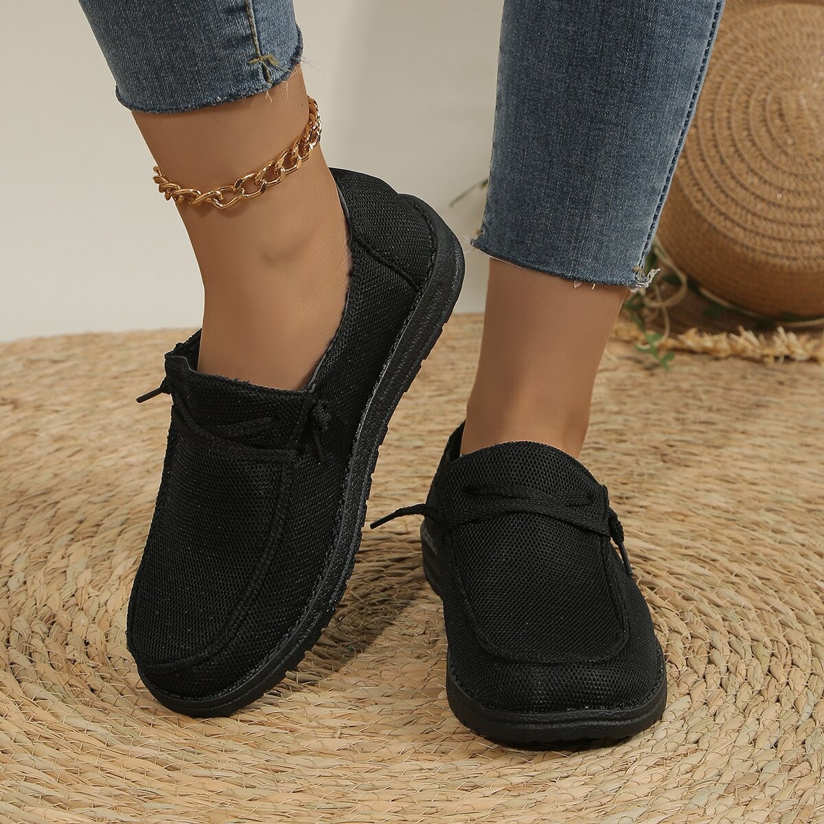 Round Toe Slip-Ons