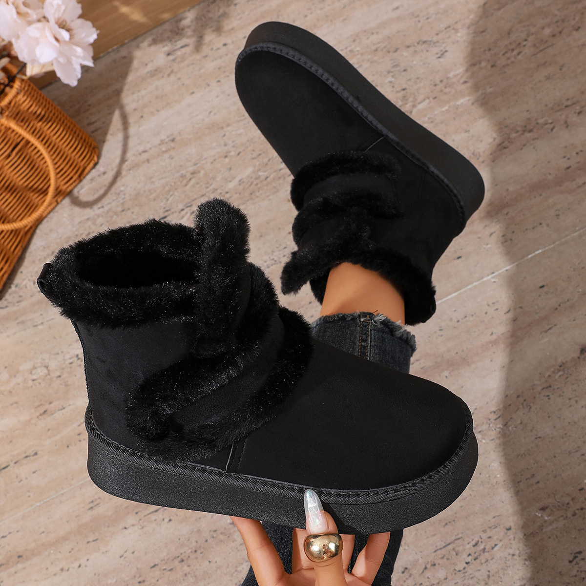 Round Toe Platform Boots