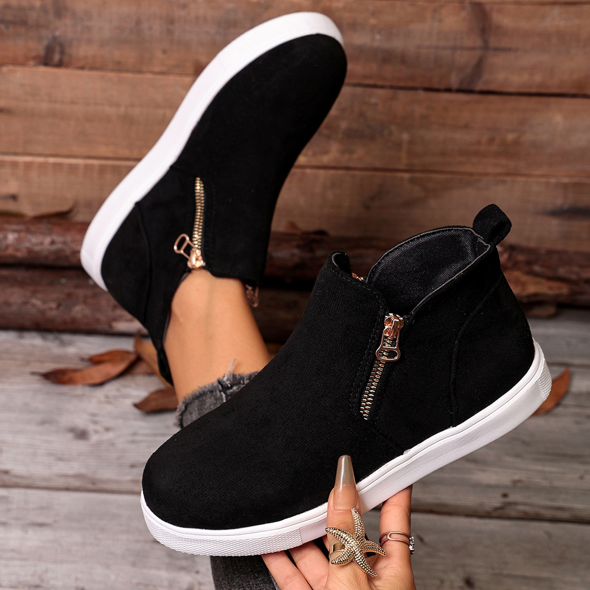 Round Toe Ankle Boots