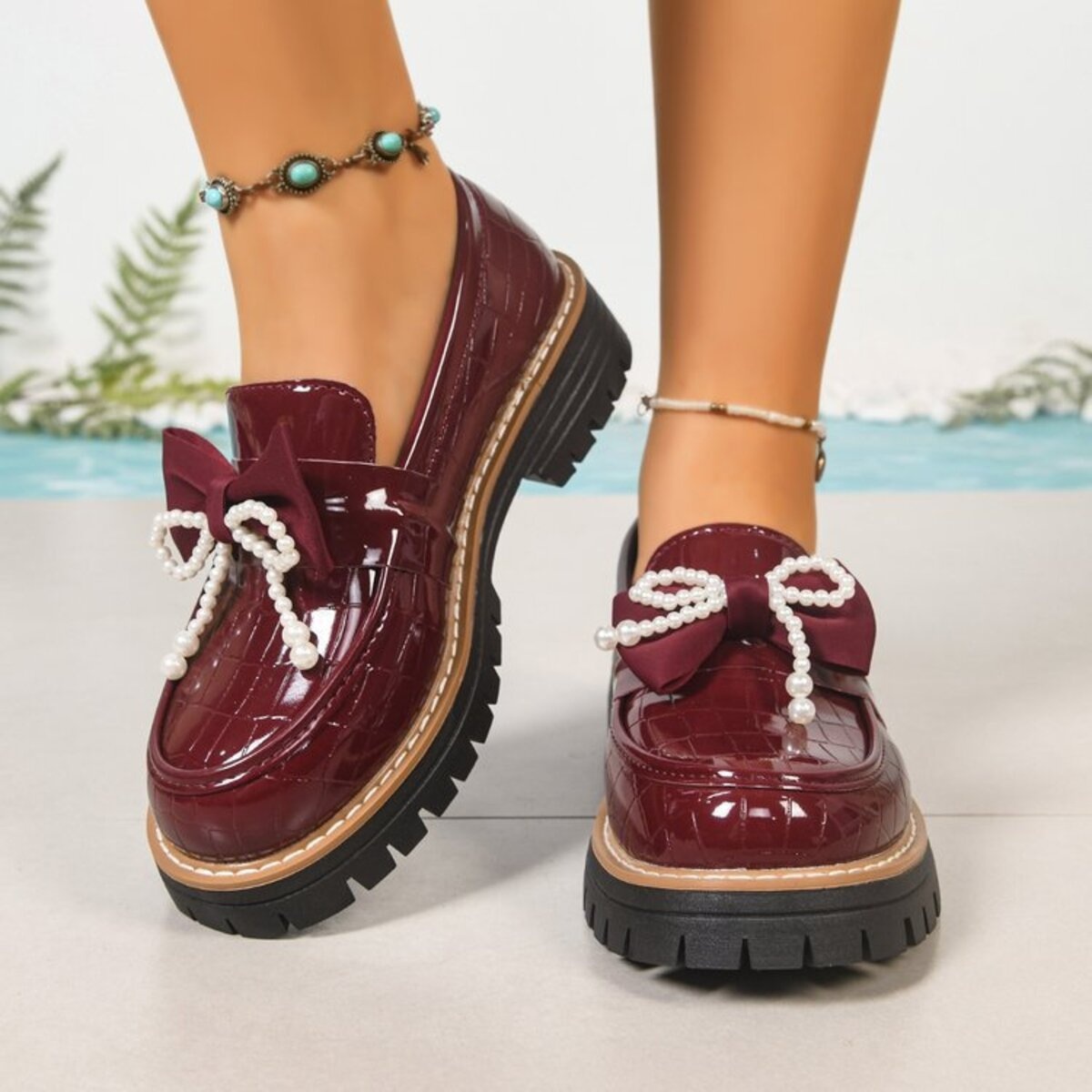 Round Toe Platform Loaferss