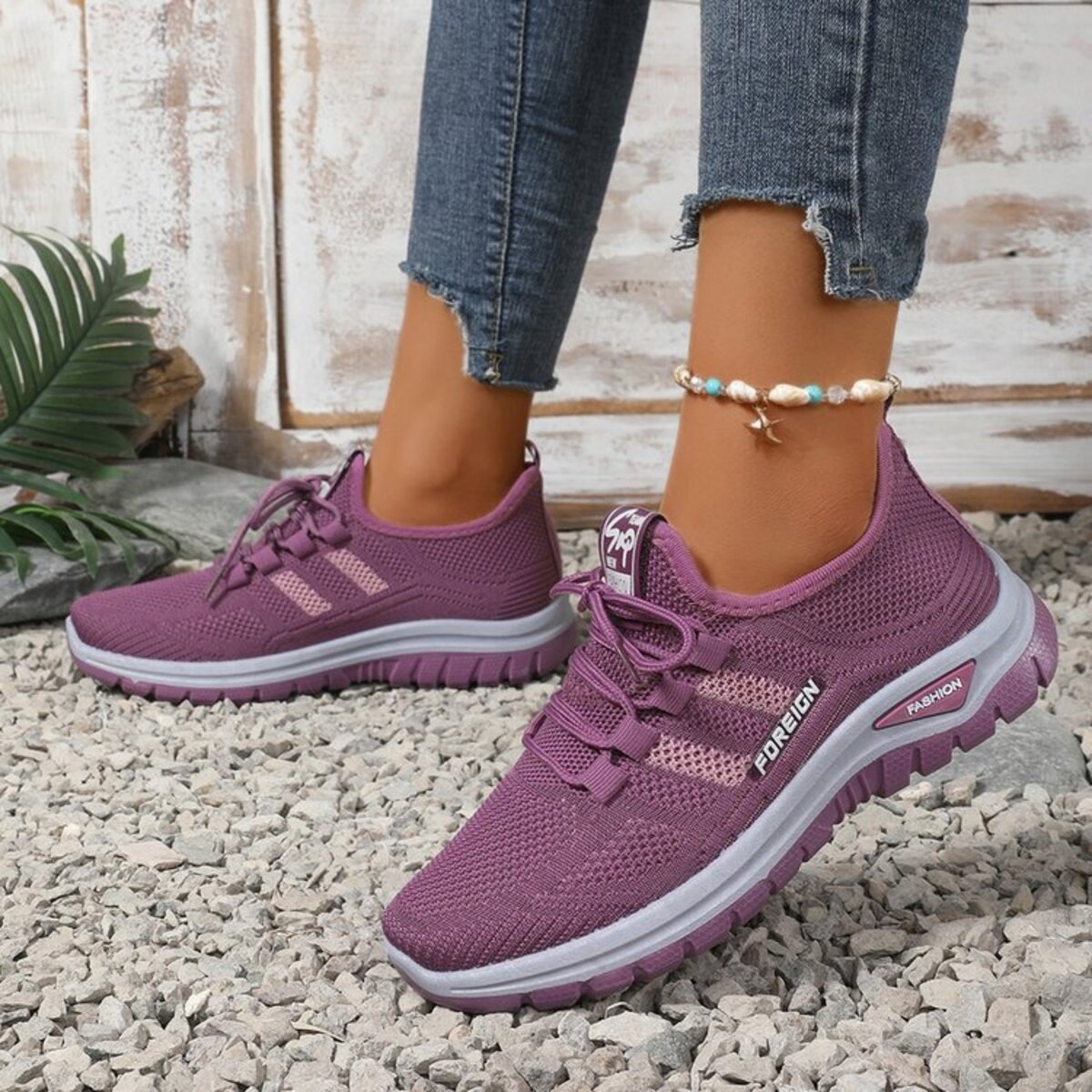 Lace Up Breathable Mesh Athletic