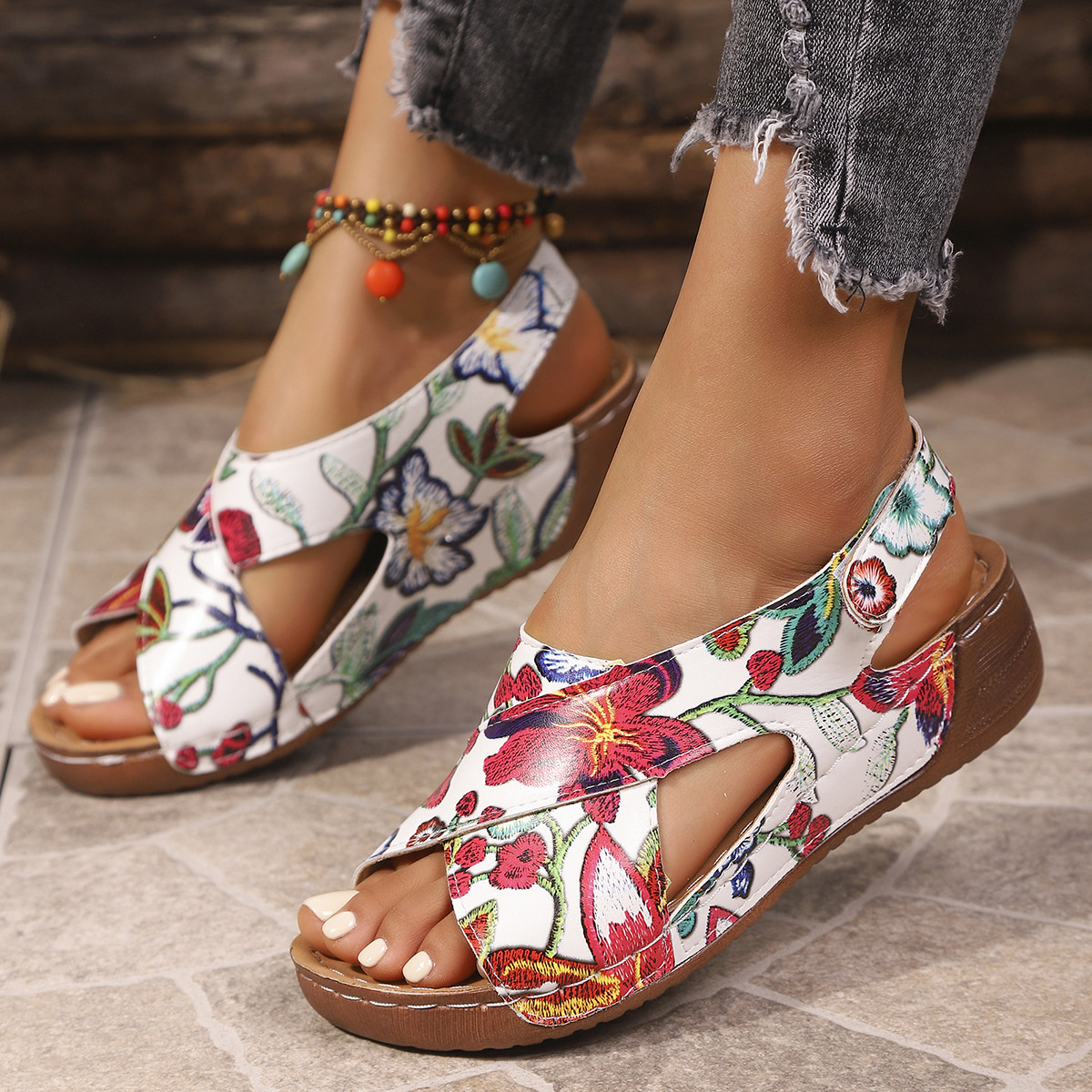 Open Toe Wedge Sandals