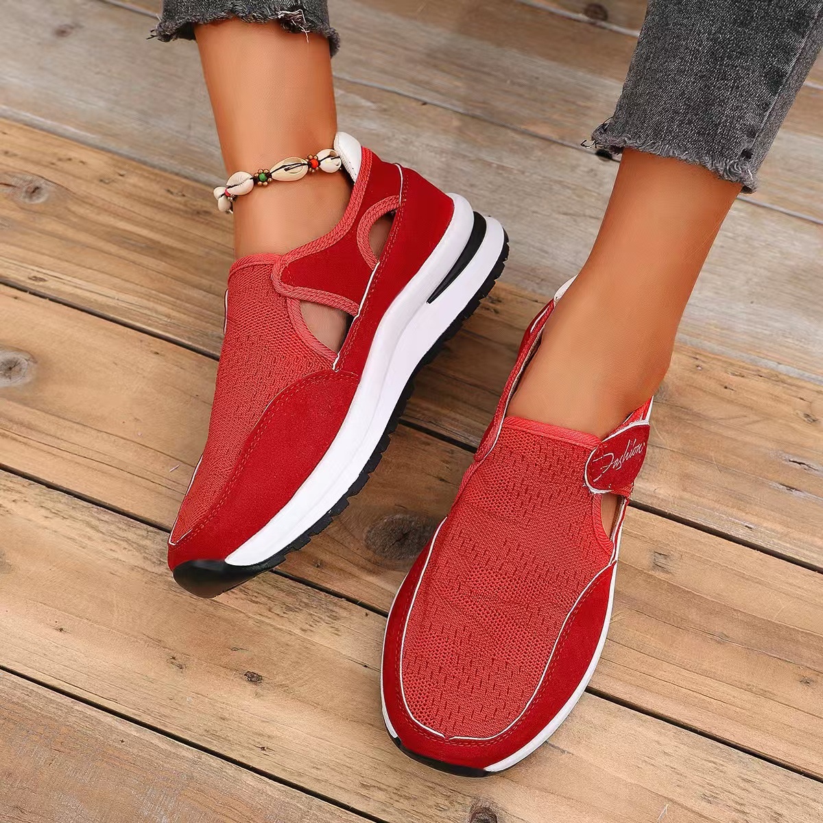 Breathable Mesh Velcro Shoes