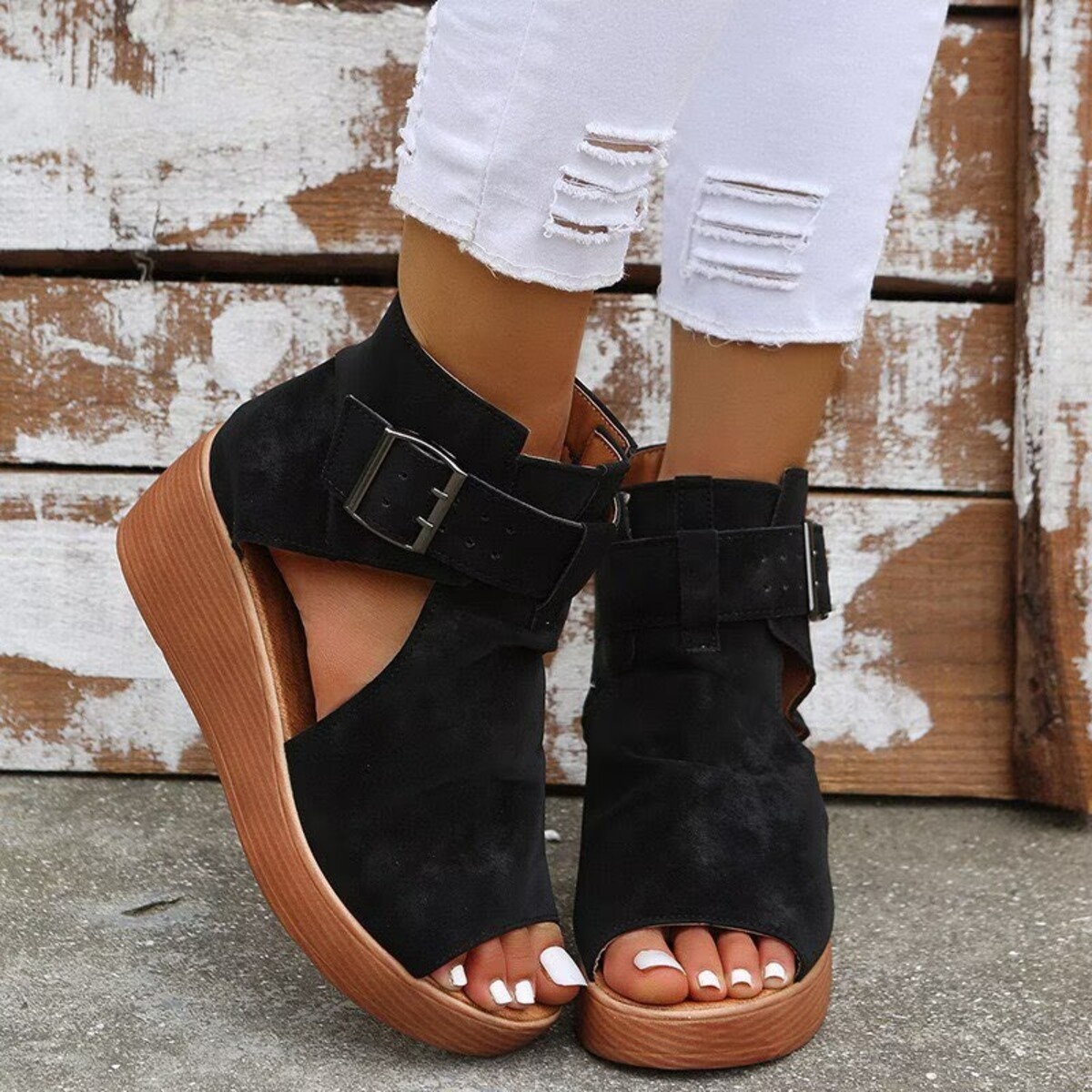 Open Toe Wedge Sandals
