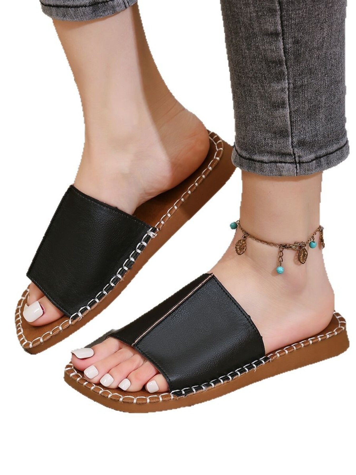 Open Toe Flats Sandals