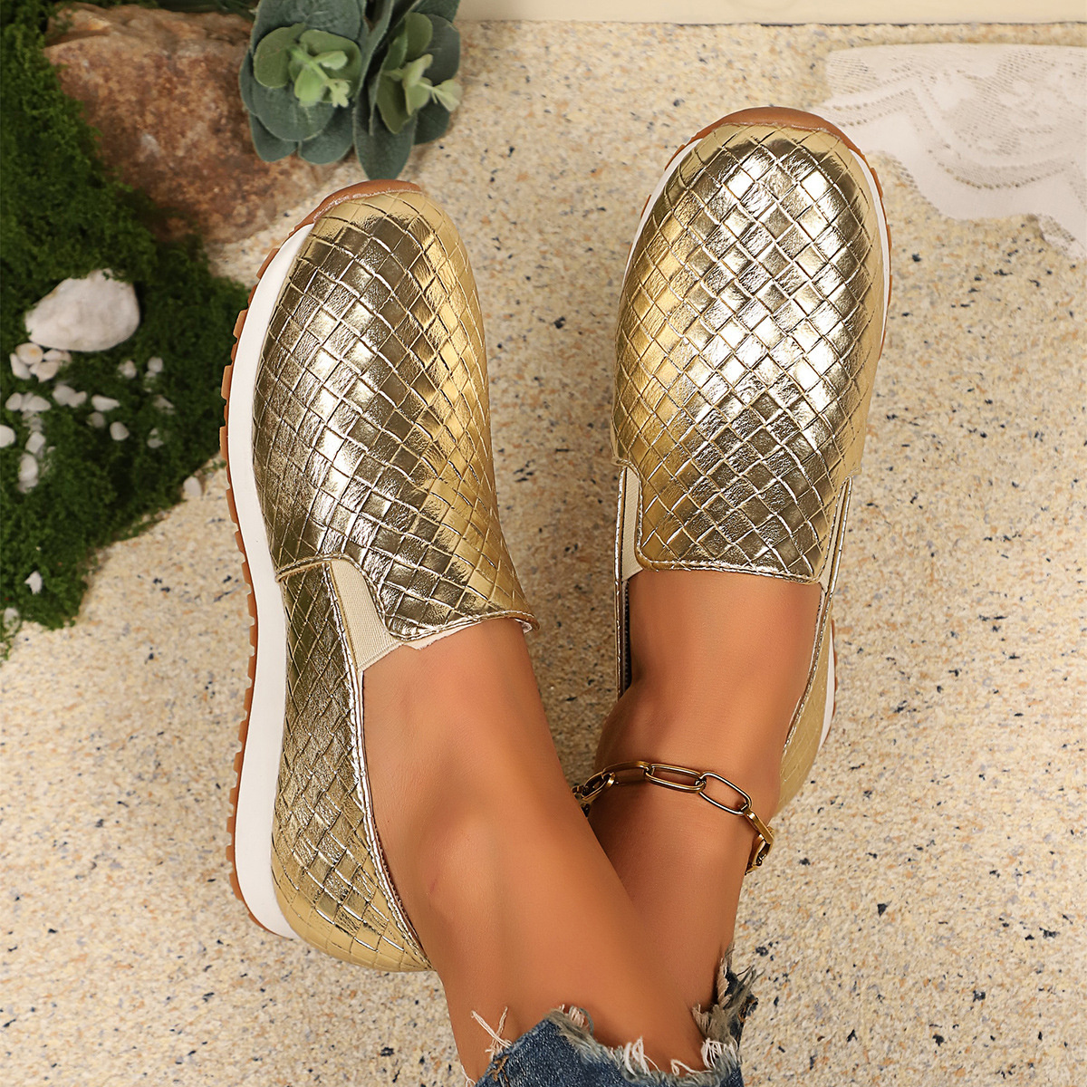 Round Toe Slip-Ons