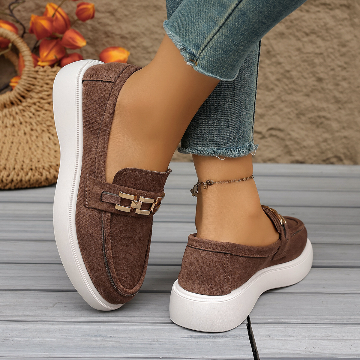 Round Toe Slip-Ons